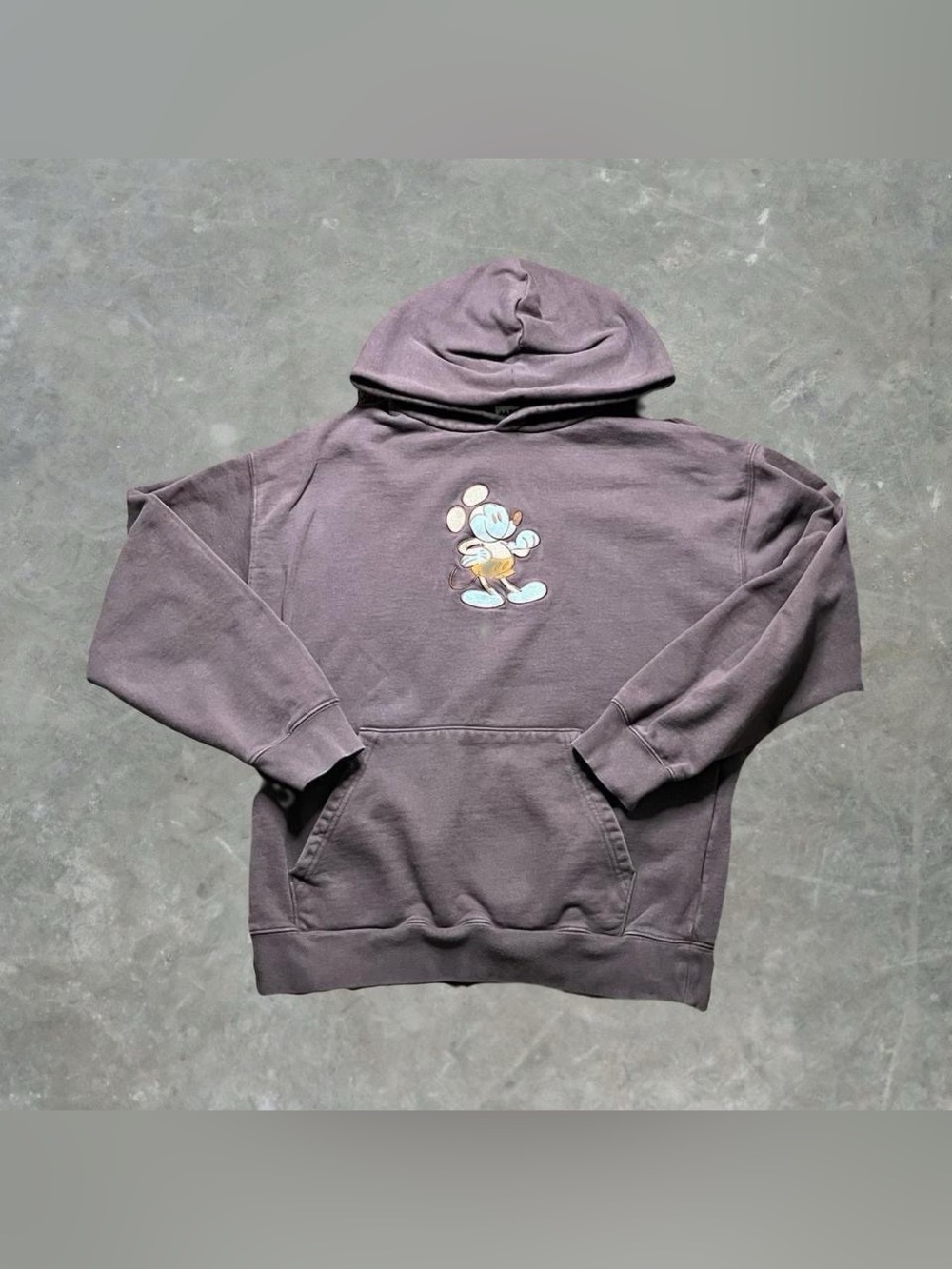 Disney Mickey Mouse Genuine Mousewear Brown Embroidered Hoodie Sweatshirt
